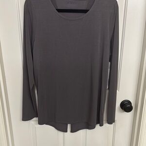 Athleta Gray Fitted Long Sleeve Top